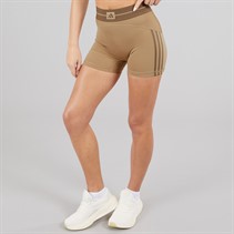 adidas Womens Hyperglam Rib 4 Shorts Chalky Brown/Earth Strata