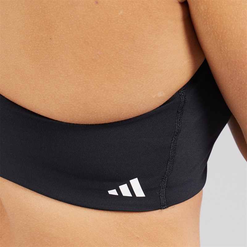 adidas Womens Prime Lift Impact 3-Stripes Training Medium Support Sports Bra Black