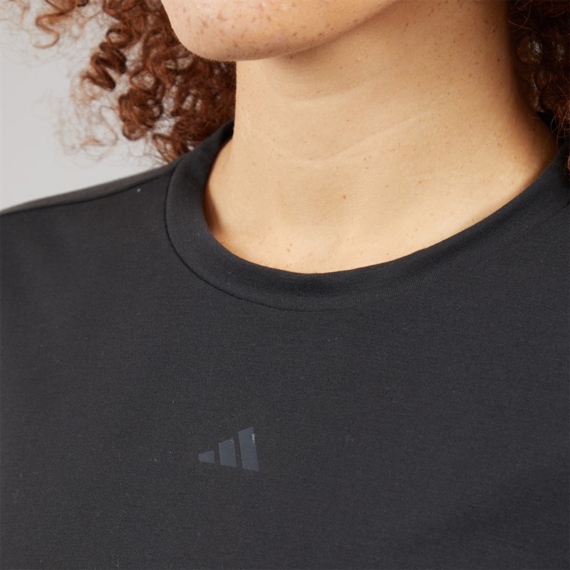 adidas Womens Prime Lift 3-Stripes T-Shirt Black
