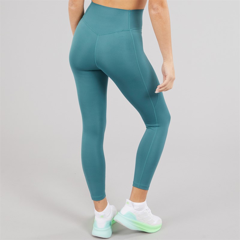 adidas Womens Optime Essentials Workout 7/8 Leggings Preloved Teal