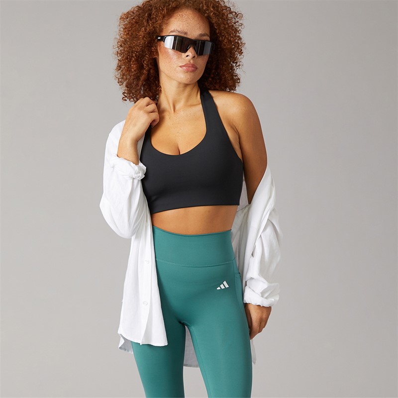 adidas Womens Optime Essentials Workout 7/8 Leggings Preloved Teal
