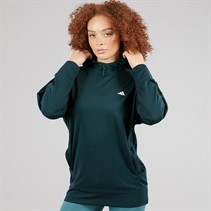 adidas Womens Aeroready Game And Go Fleece Hoodie Arctic Night/White