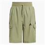 adidas Junior Street Jam Woven Cargo Shorts Tent Green/Black