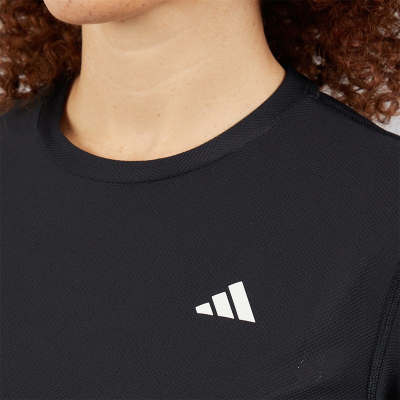 adidas Womens Own The Run Running T-Shirt Black