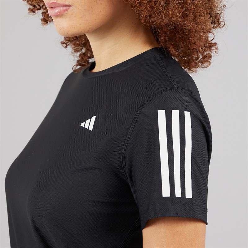 adidas Womens Own The Run Running T-Shirt Black