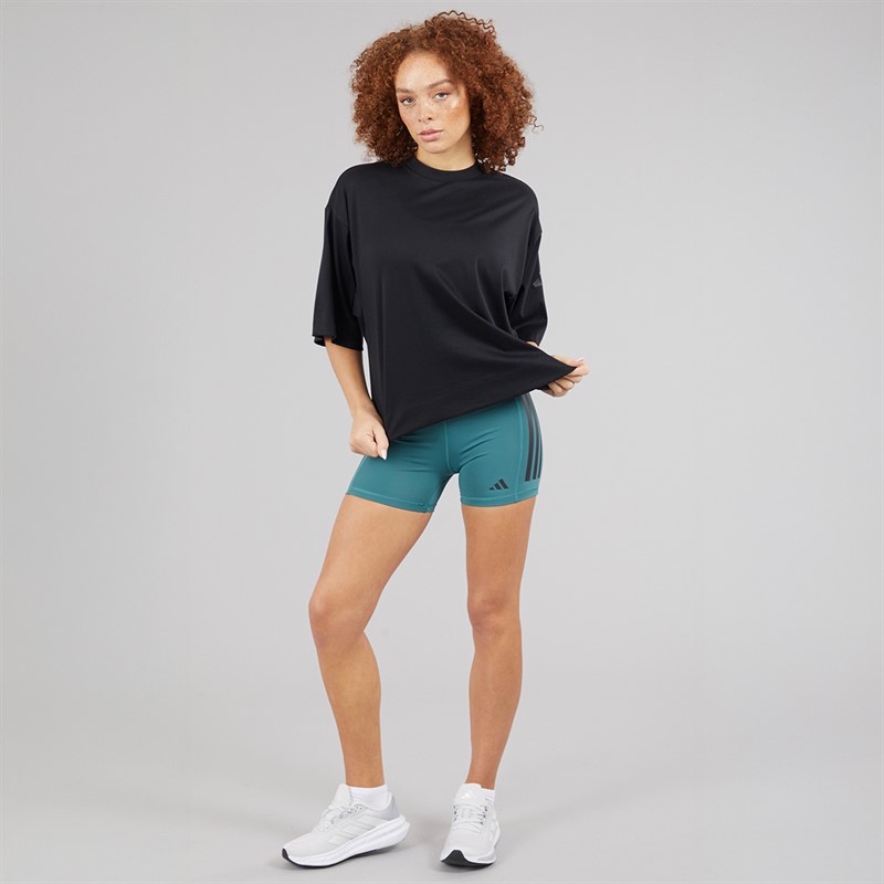 adidas Womens Soft Lux Loose Fit T-Shirt Black