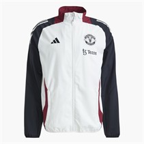 adidas Mens MUFC Manchester United 24/25 Tiro 24 Presentation Jacket Off White/Black