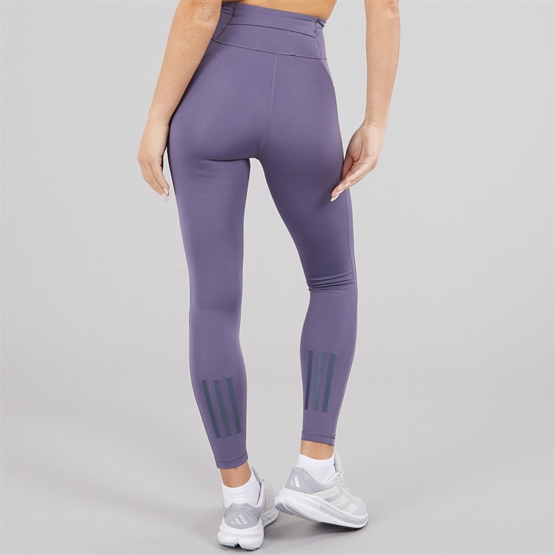 adidas Womens Own The Run 7/8 Running Leggings Preloved Violet