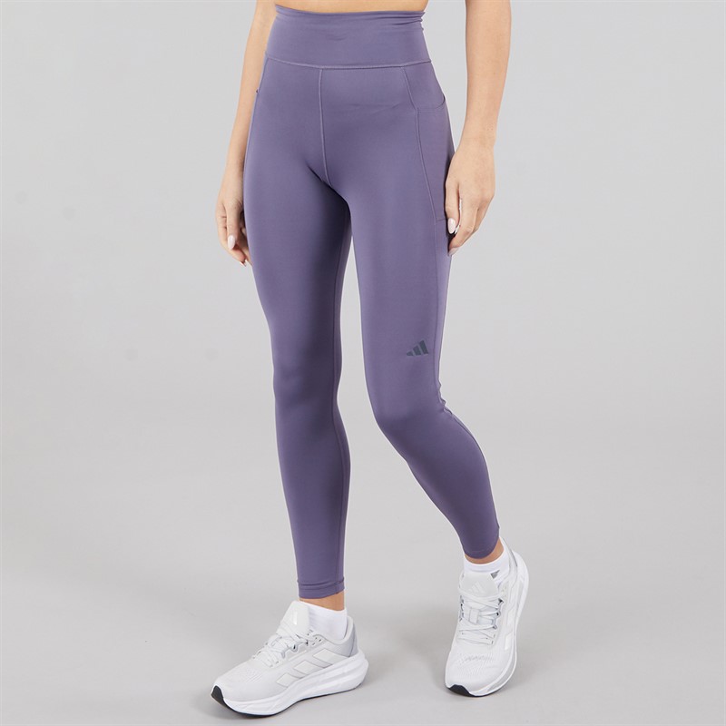 adidas Womens Own The Run 7/8 Running Leggings Preloved Violet