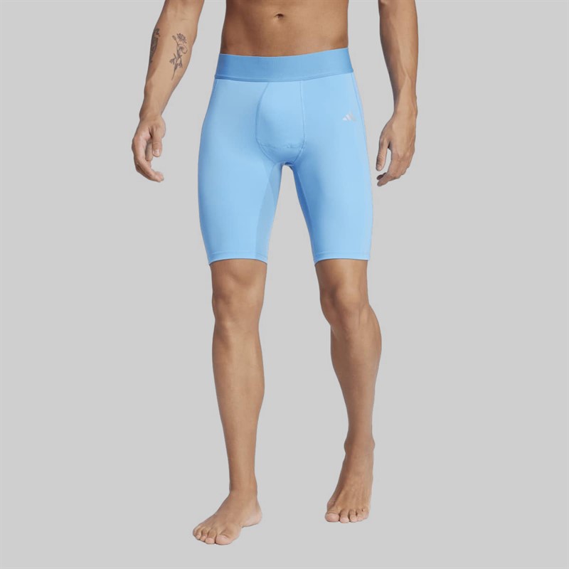 adidas Mens Techfit Tight Shorts Blue Burst