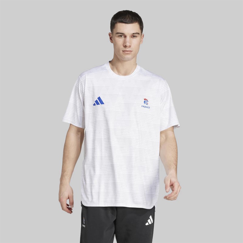 adidas Mens FFHB France Handball Training Jersey White