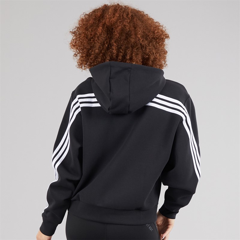 adidas Womens Future Icons 3-Stripes Full Zip Hoodie Black