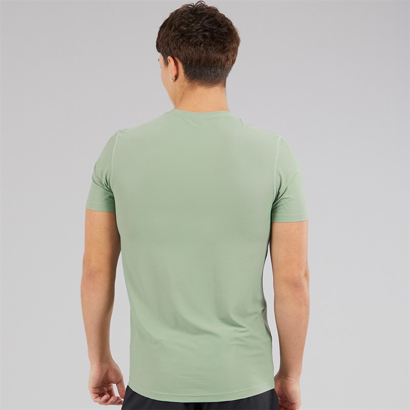 adidas Mens Own The Run Running T-Shirt Silver Green