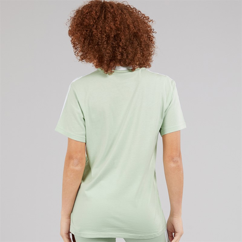 adidas Womens Essentials 3-Stripes T-Shirt Linen Green