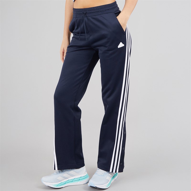 adidas Womens Iconic Wrapping 3-Stripes Snap Track Pants Legend Ink/White