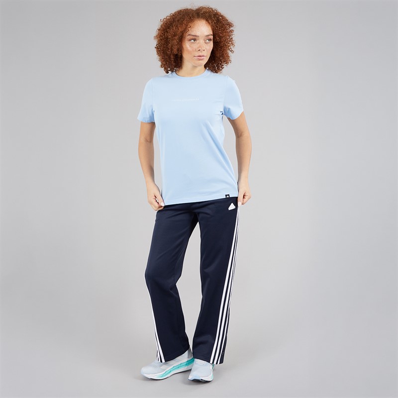 adidas Womens Iconic Wrapping 3-Stripes Snap Track Pants Legend Ink/White