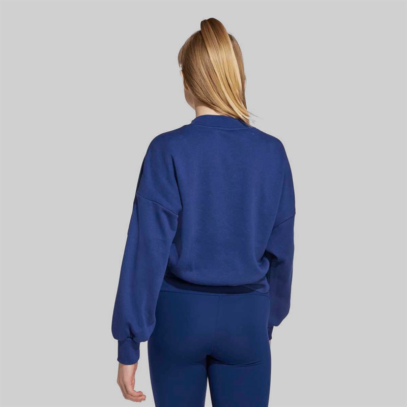 adidas Junior Girls Seasonals Essentials Collegiate Logo Sweatshirt Dark Blue/White