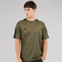 adidas Mens AEROREADY Sereno 3-Stripes T-Shirt Olive Strata/Black