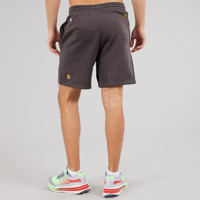 adidas Mens X Fortnite Fleece Shorts Charcoal