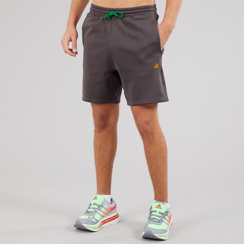 adidas Mens X Fortnite Fleece Shorts Charcoal