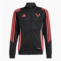 adidas Junior Messi Logo Full Zip Track Jacket Black