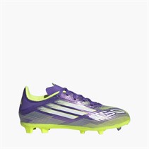 adidas Junior F50 League Radiant Blaze Pack FG/MG Firm/Multi Ground Football Boots Purple Rush/Cloud White/Lucid Lemon