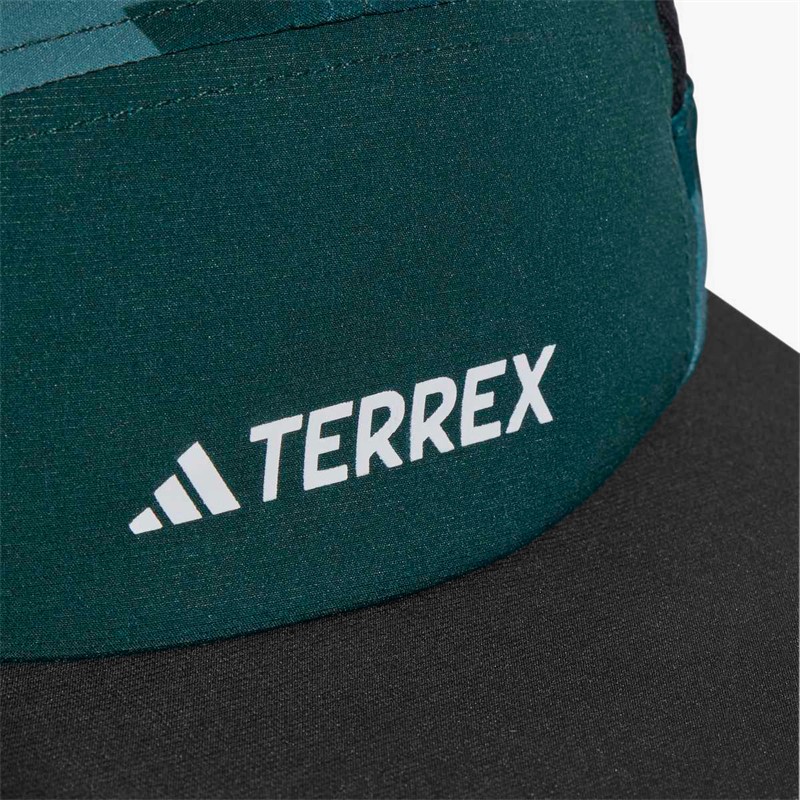 adidas Mens Terrex Climacool Five Panel Cap Aurora Ivy/Preloved Teal/White