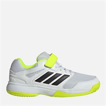 adidas Junior Speedcourt Indoor Court Shoes Cloud White/Core Black/Lucid Lemon