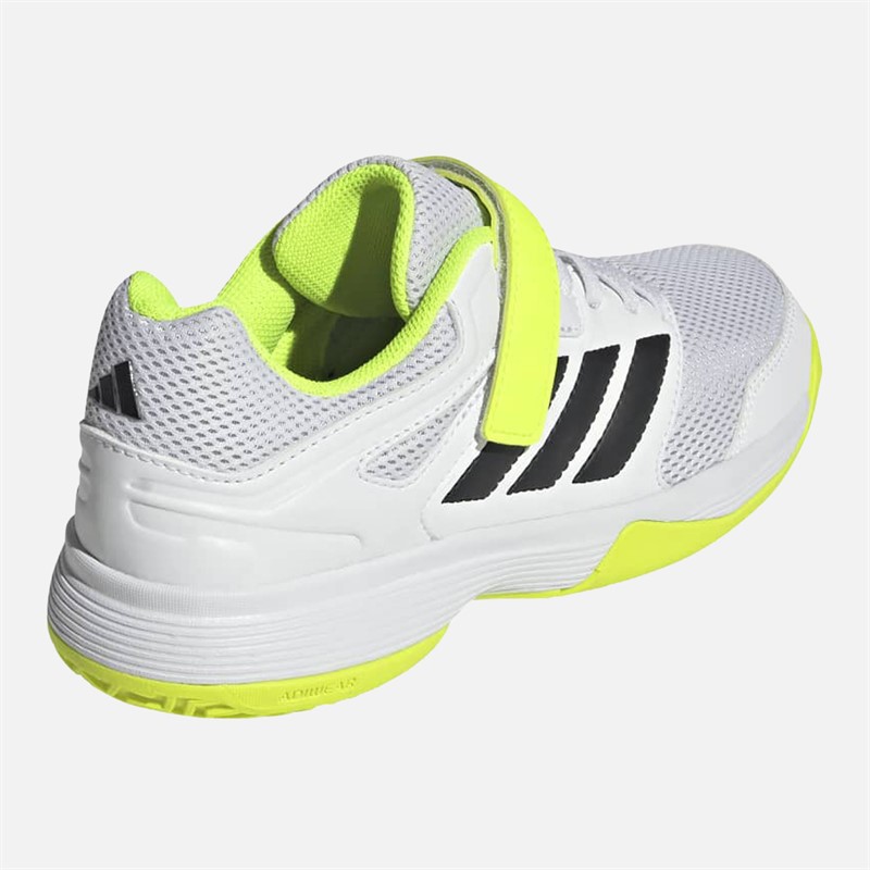 adidas Junior Speedcourt Indoor Court Shoes Cloud White/Core Black/Lucid Lemon