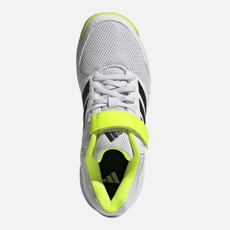 adidas Junior Speedcourt Indoor Court Shoes Cloud White/Core Black/Lucid Lemon