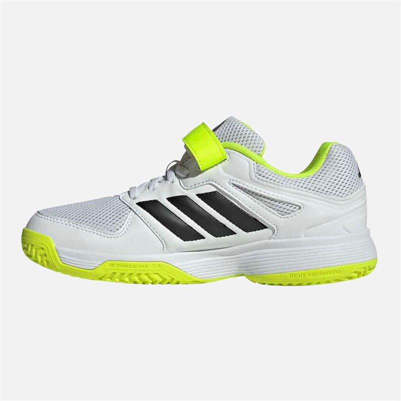 adidas Junior Speedcourt Indoor Court Shoes Cloud White/Core Black/Lucid Lemon