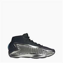 adidas Mens Anthony Edwards 1 Mid ' Chrome' Basketball Shoes Core Black/Silver Metallic/Core Black