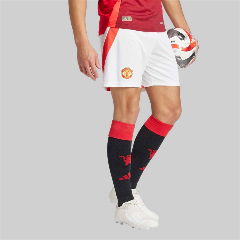 adidas Mens MUFC Manchester United 24/25 Home Shorts White