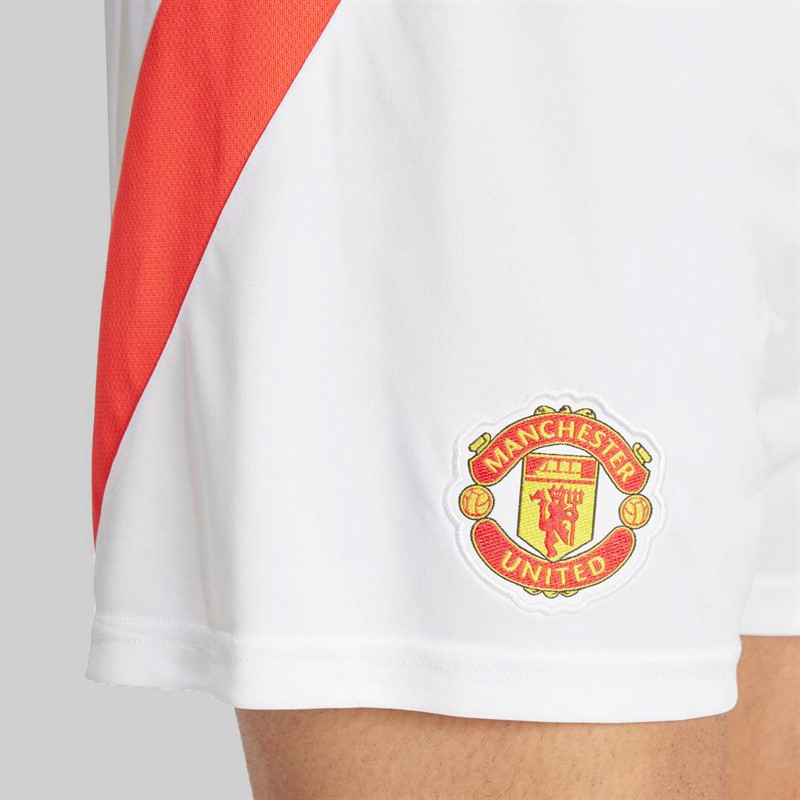 adidas Mens MUFC Manchester United 24/25 Home Shorts White