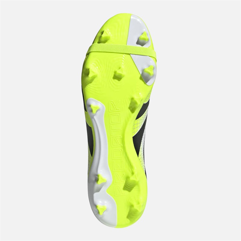 adidas Mens Predator League Tongue Radiant Blaze Pack FG/MG Firm/Multi Ground Football Boots Cloud White/Core Black/Lucid Lemon