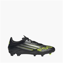 adidas Mens F50 League FG/MG Firm/Multi Ground Football Boots Core Black/Iron Metallic/Lucid Lemon