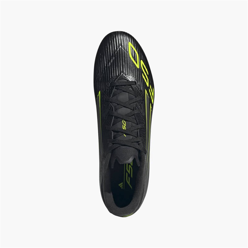 adidas Mens F50 League FG/MG Firm/Multi Ground Football Boots Core Black/Iron Metallic/Lucid Lemon