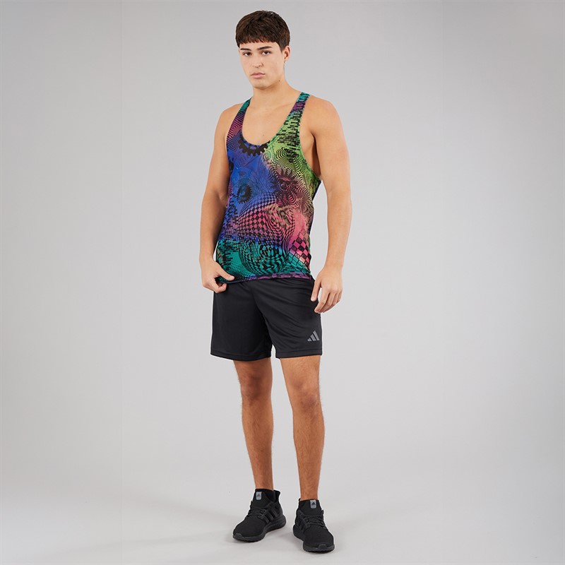 adidas Mens X Jeremy Scott Printed Tank Top Acid Yellow/Semi Lucid Fuchsia/Active Purple