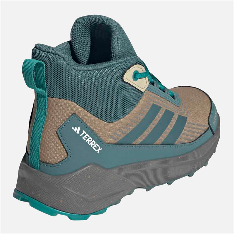 adidas Junior Terrex Trailmaker 2 Mid Rain.Rdy Waterproof Hiking Boots Cardboard/Preloved Teal/Pure Teal