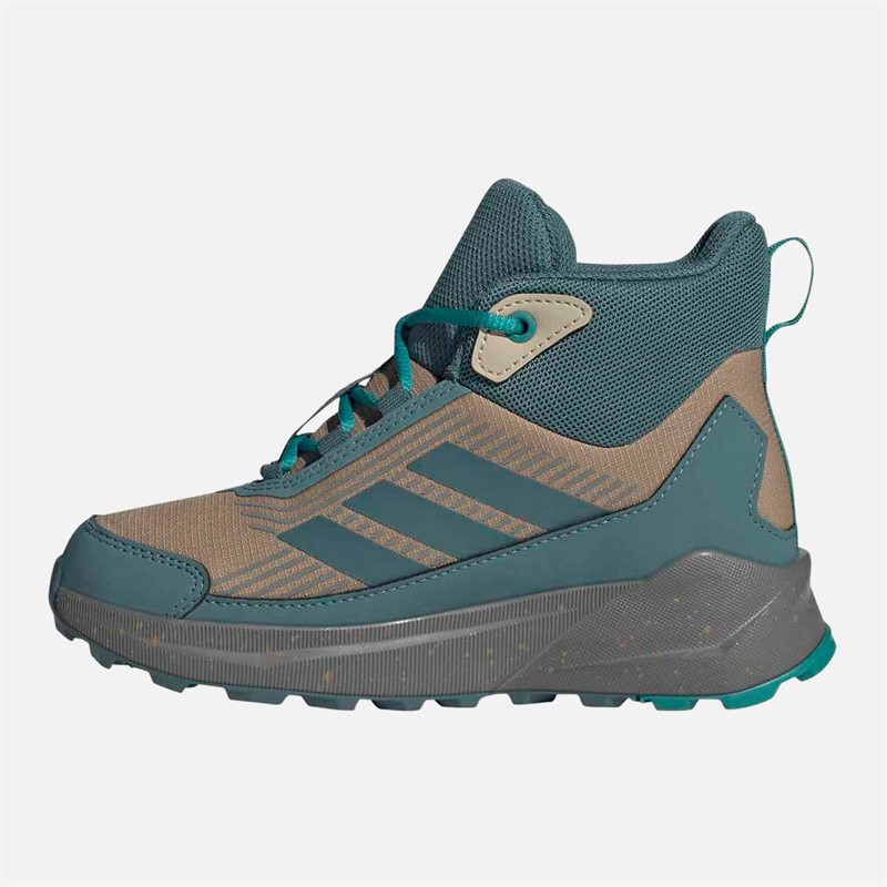adidas Junior Terrex Trailmaker 2 Mid Rain.Rdy Waterproof Hiking Boots Cardboard/Preloved Teal/Pure Teal