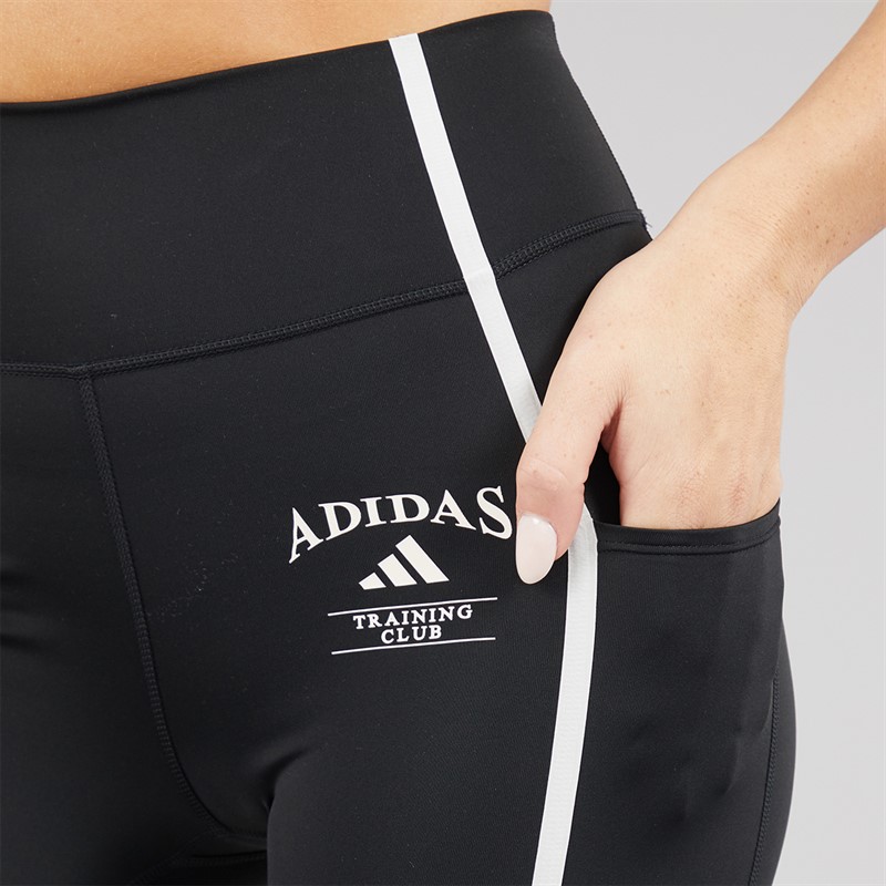 adidas Womens Optime Heritage Full Length Leggings Black/White