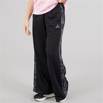 adidas Womens Animal Print 3-Stripes Open Hem Joggers Black/Multi Colour