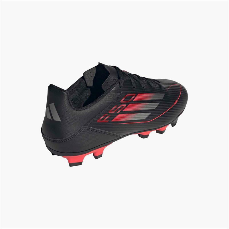 adidas Mens F50 Club FG/MG Firm/Multi Ground Football Boots Black/Iron Metallic/Lucid Red