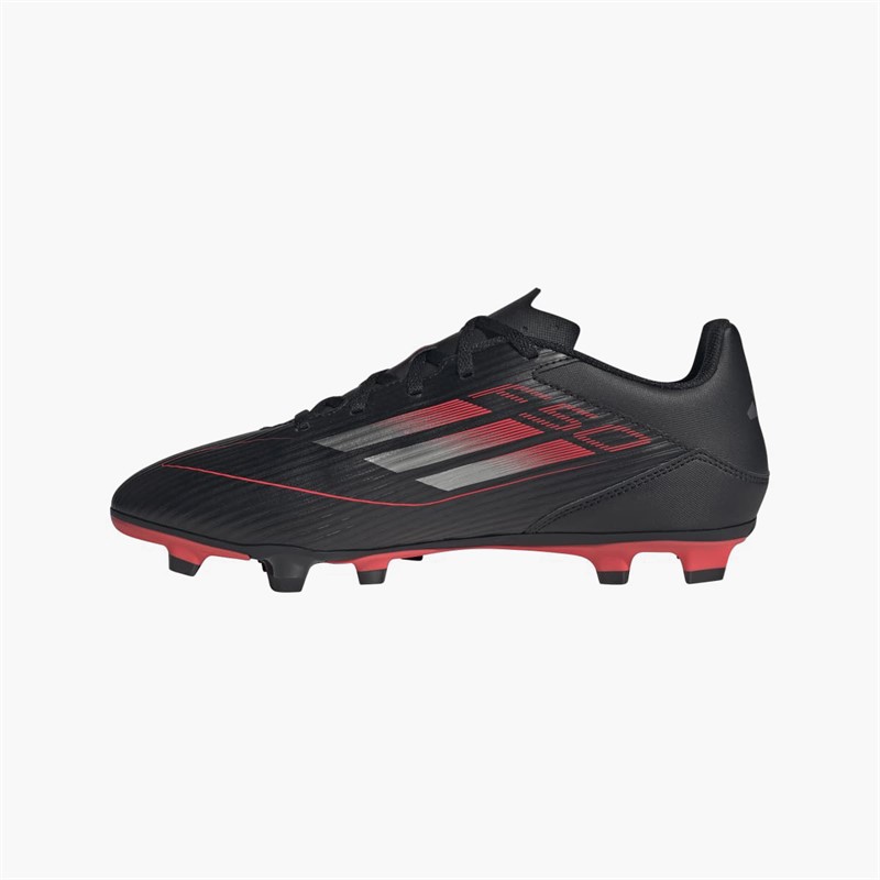 adidas Mens F50 Club FG/MG Firm/Multi Ground Football Boots Black/Iron Metallic/Lucid Red