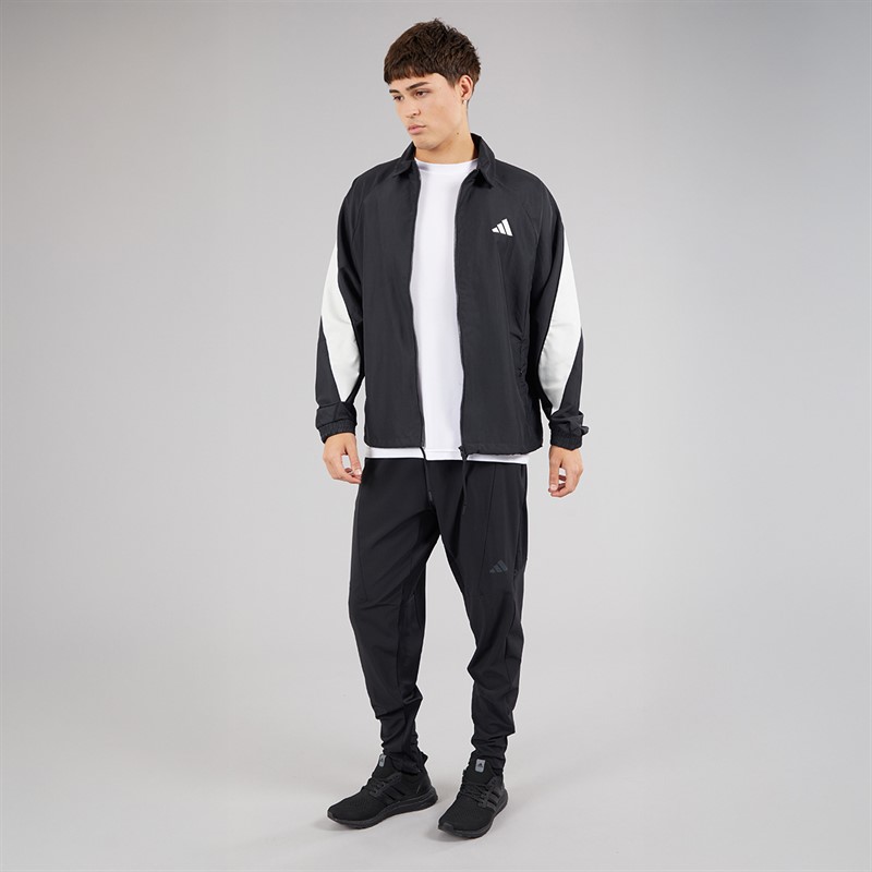 adidas Mens Stadium Track Jacket Black/Off White