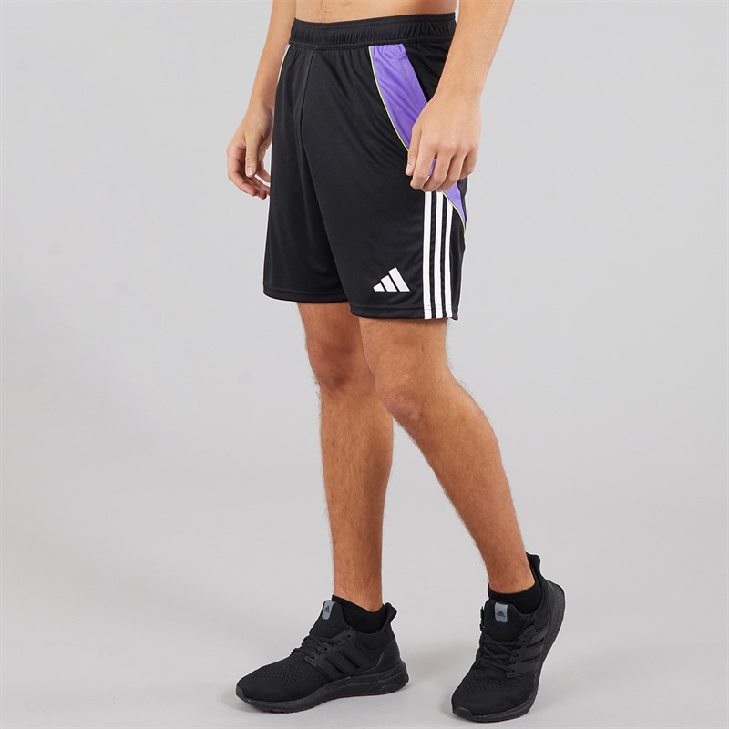 adidas Mens Tiro 24 Shorts Black/Purple Rush