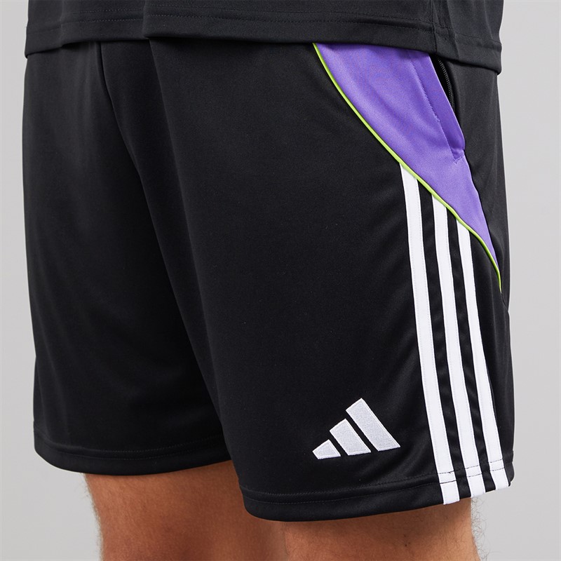 adidas Mens Tiro 24 Shorts Black/Purple Rush