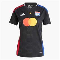 adidas Womens OL Olympique Lyon 24/25 Away Jersey Black