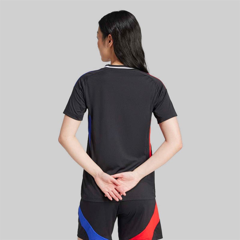 adidas Womens OL Olympique Lyon 24/25 Away Jersey Black