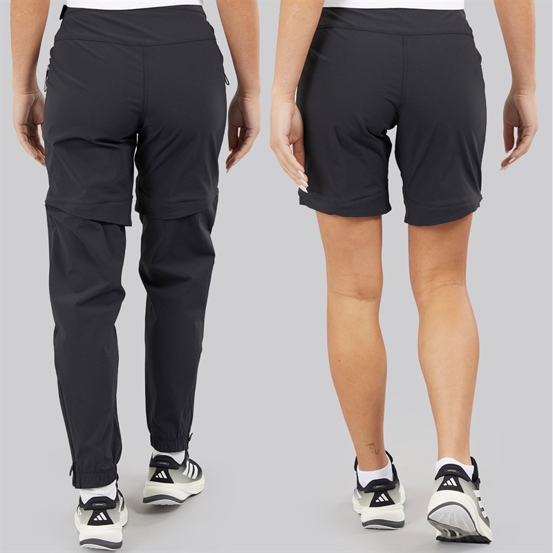 adidas Womens Terrex Utilitas Zip Off Hiking Pants Black